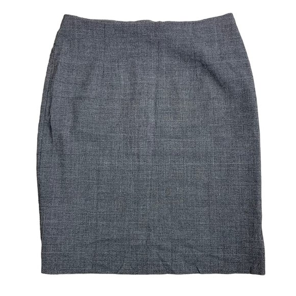 Vintage Dress Barn Skirt Suit Set 8 Black Check Double Breasted Satin Collar - Picture 7 of 10